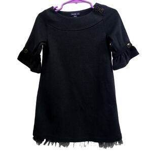 Baby Gap Black Dress with Buttons and Bell Sleeves Size‎ 3T